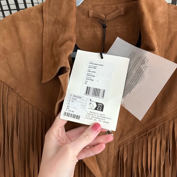 Stand studio estee fringe suede jacket - Picture 8 of 11